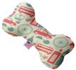 London Love Canvas Bone Dog Toy